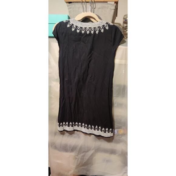 Calypso St. Barth Rowena Cotton Embellished Tunic Size XS Tropical Resort - Picture 6 of 9